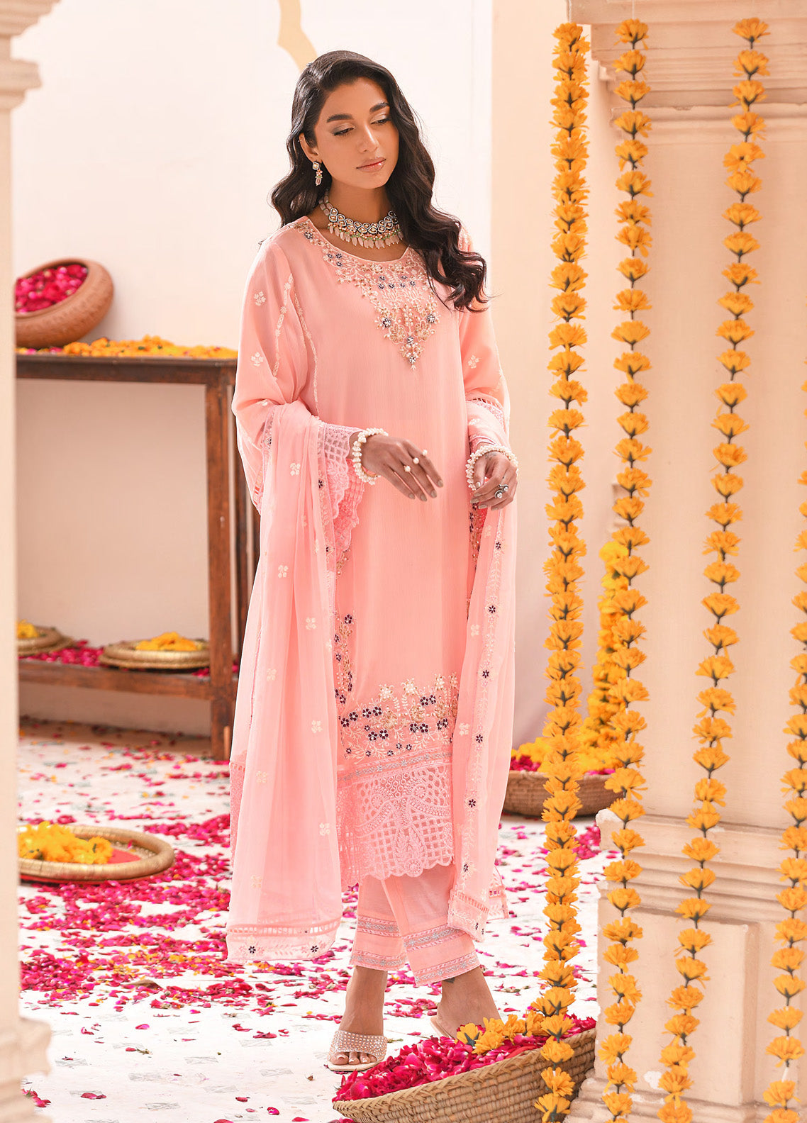 Saraab By Addee Embroidered Chiffon 3 Piece Stitched Suit AD25S D-MF-022 LAALSA Saraab By Addee Embroidered Chiffon 3 Piece Stitched Suit AD25S D-MF-022 LAALSA