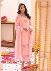 Saraab By Addee Embroidered Chiffon 3 Piece Stitched Suit AD25S D-MF-022 LAALSA