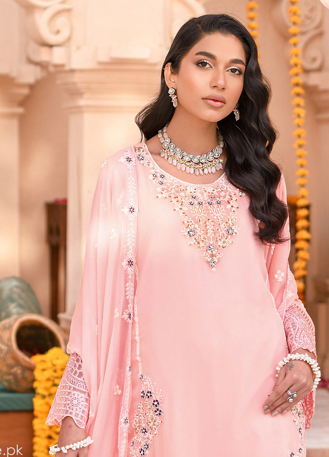 Saraab By Addee Embroidered Chiffon 3 Piece Stitched Suit AD25S D-MF-022 LAALSA Saraab By Addee Embroidered Chiffon 3 Piece Stitched Suit AD25S D-MF-022 LAALSA