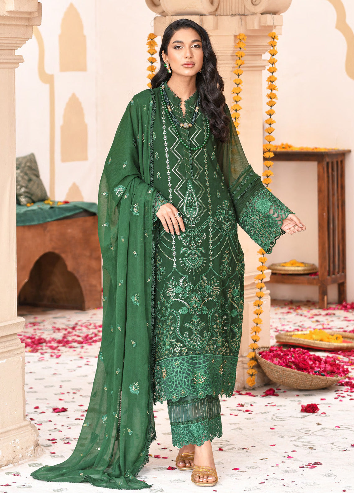 Saraab By Addee Embroidered Chiffon 3 Piece Stitched Suit AD25S D-MF-024 NADORA Saraab By Addee Embroidered Chiffon 3 Piece Stitched Suit AD25S D-MF-024 NADORA