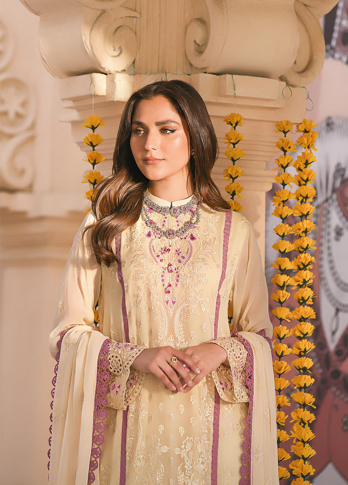 Saraab By Addee Embroidered Chiffon 3 Piece Stitched Suit AD25S D-MF-026 ZURI Saraab By Addee Embroidered Chiffon 3 Piece Stitched Suit AD25S D-MF-026 ZURI