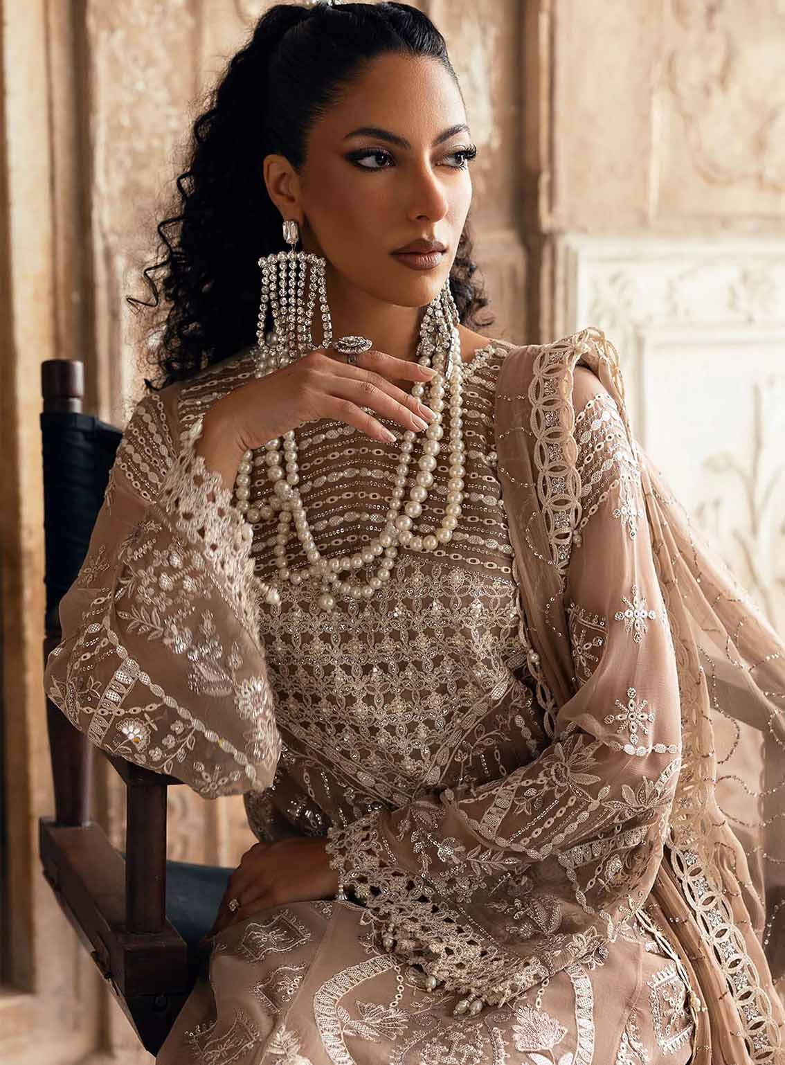 Sardinia Embroidered Chiffon 3 Piece Unstitched Suit SRD25CF D-1103 DIVANI Sardinia Embroidered Chiffon 3 Piece Unstitched Suit SRD25CF D-1103 DIVANI