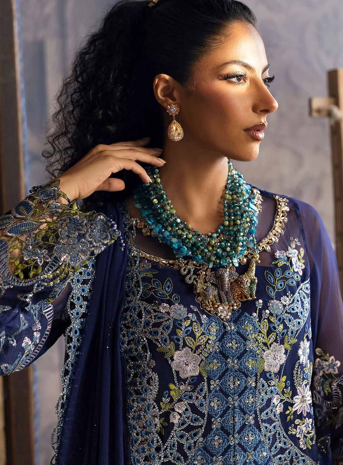 Sardinia Embroidered Chiffon 3 Piece Unstitched Suit SRD25CF D-1105 MAYA Sardinia Embroidered Chiffon 3 Piece Unstitched Suit SRD25CF D-1105 MAYA