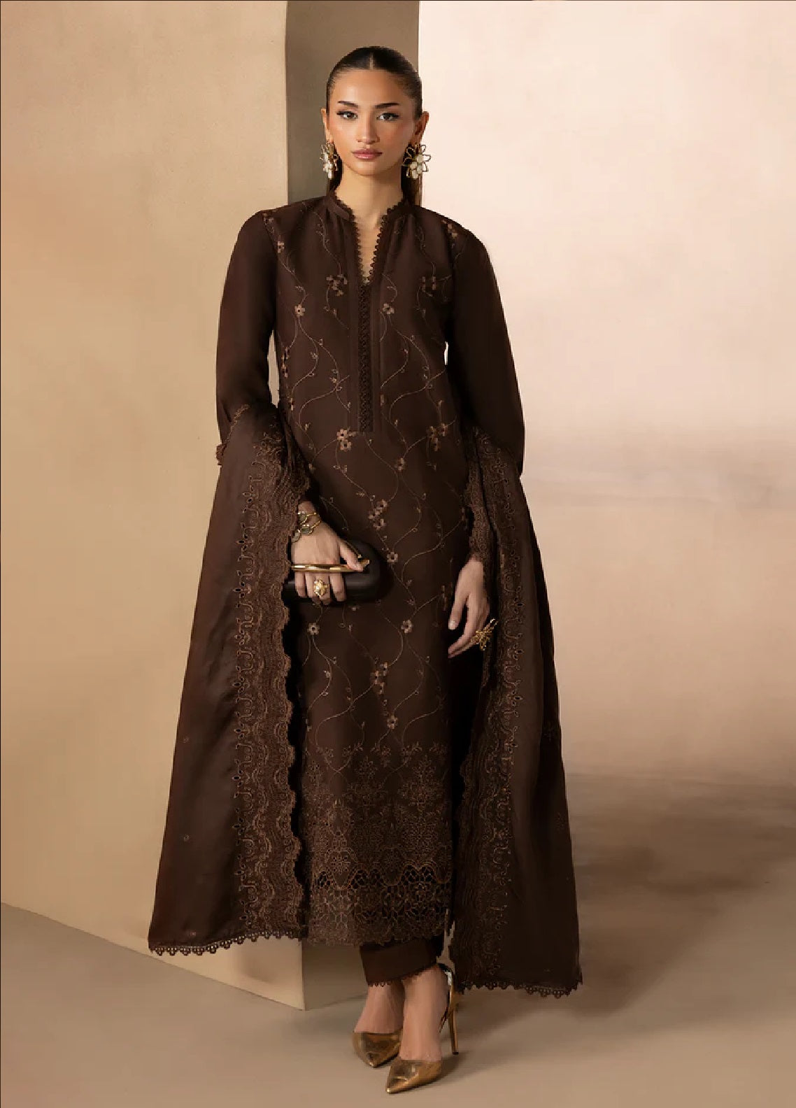 Sareen By Rajbari Premium Chikankari Viscose 3 Piece Unstitched Suit RB25S D-PVC-02 Sareen By Rajbari Premium Chikankari Viscose 3 Piece Unstitched Suit RB25S D-PVC-02