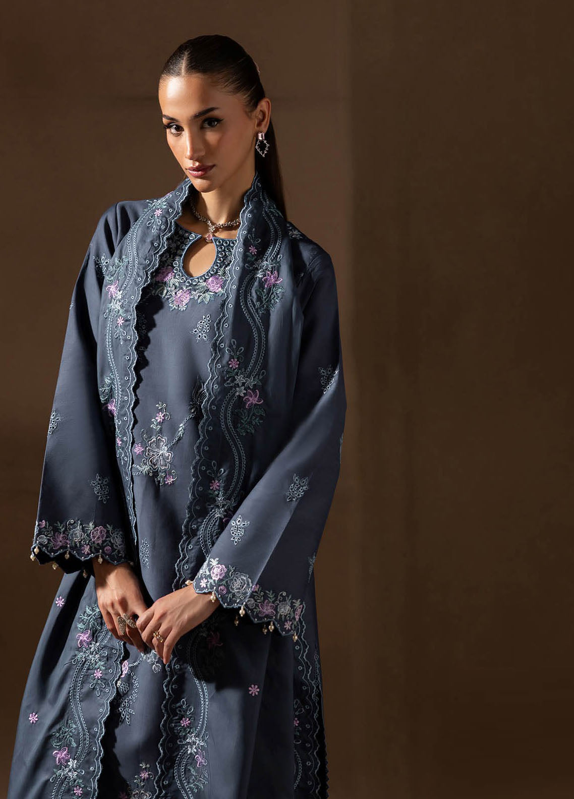 Sareen By Rajbari Premium Chikankari Viscose 3 Piece Unstitched Suit RB25S D-PVC-09 Sareen By Rajbari Premium Chikankari Viscose 3 Piece Unstitched Suit RB25S D-PVC-09