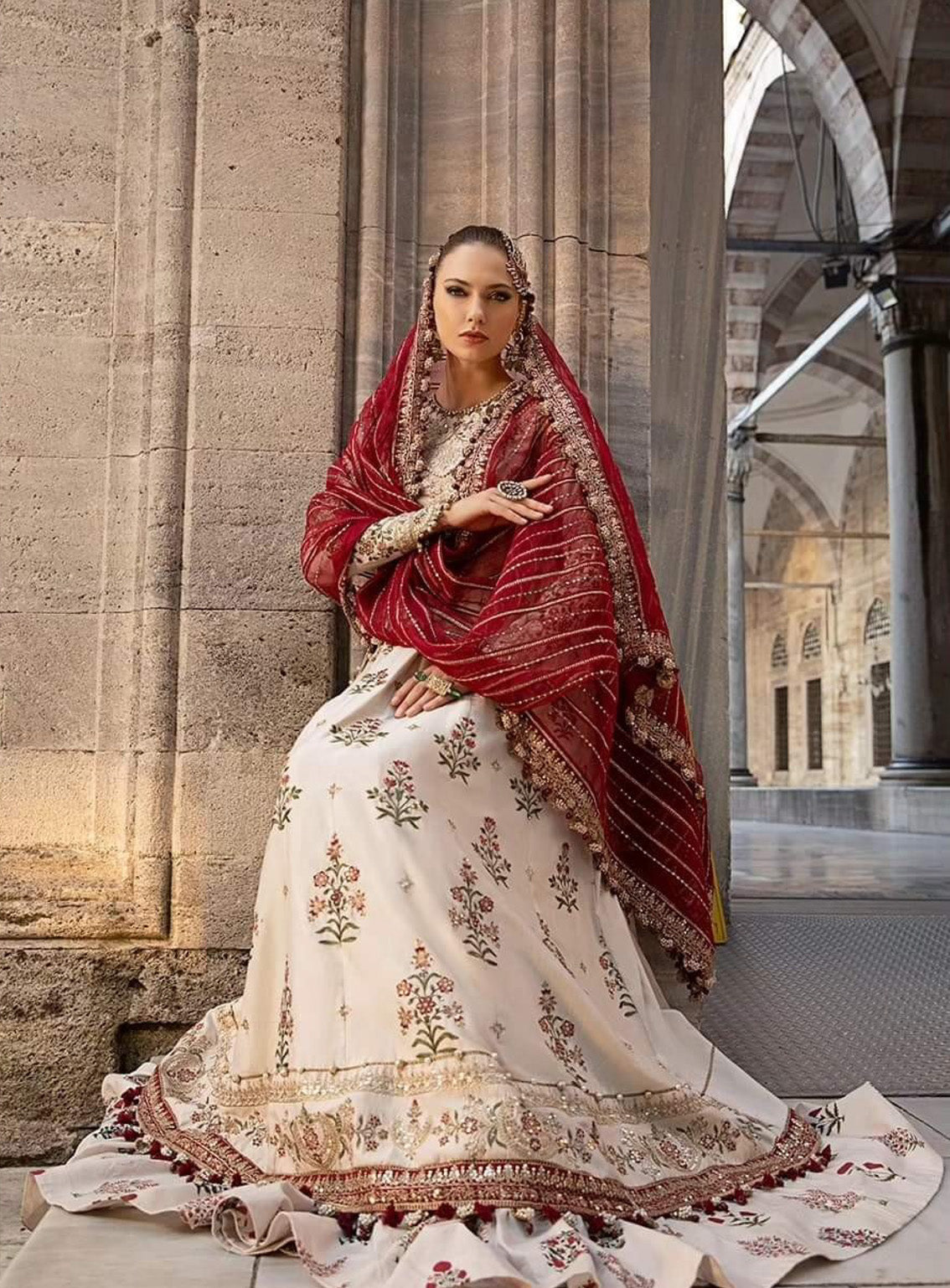 Sateen By Maria B Embroidered Cotton Satin 3 Piece Unstitched Suit MB24S CST-801 Sateen By Maria B Embroidered Cotton Satin 3 Piece Unstitched Suit MB24S CST-801