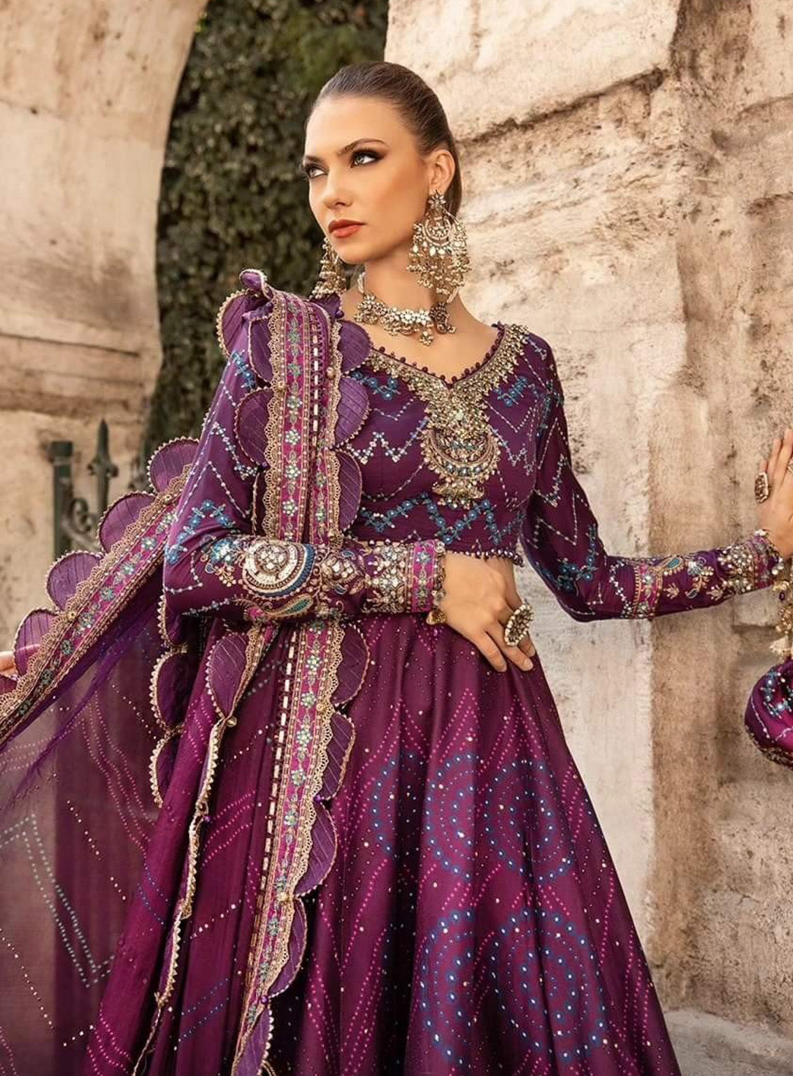 Sateen By Maria B Embroidered Cotton Satin 3 Piece Unstitched Suit MB24S CST-802 Sateen By Maria B Embroidered Cotton Satin 3 Piece Unstitched Suit MB24S CST-802