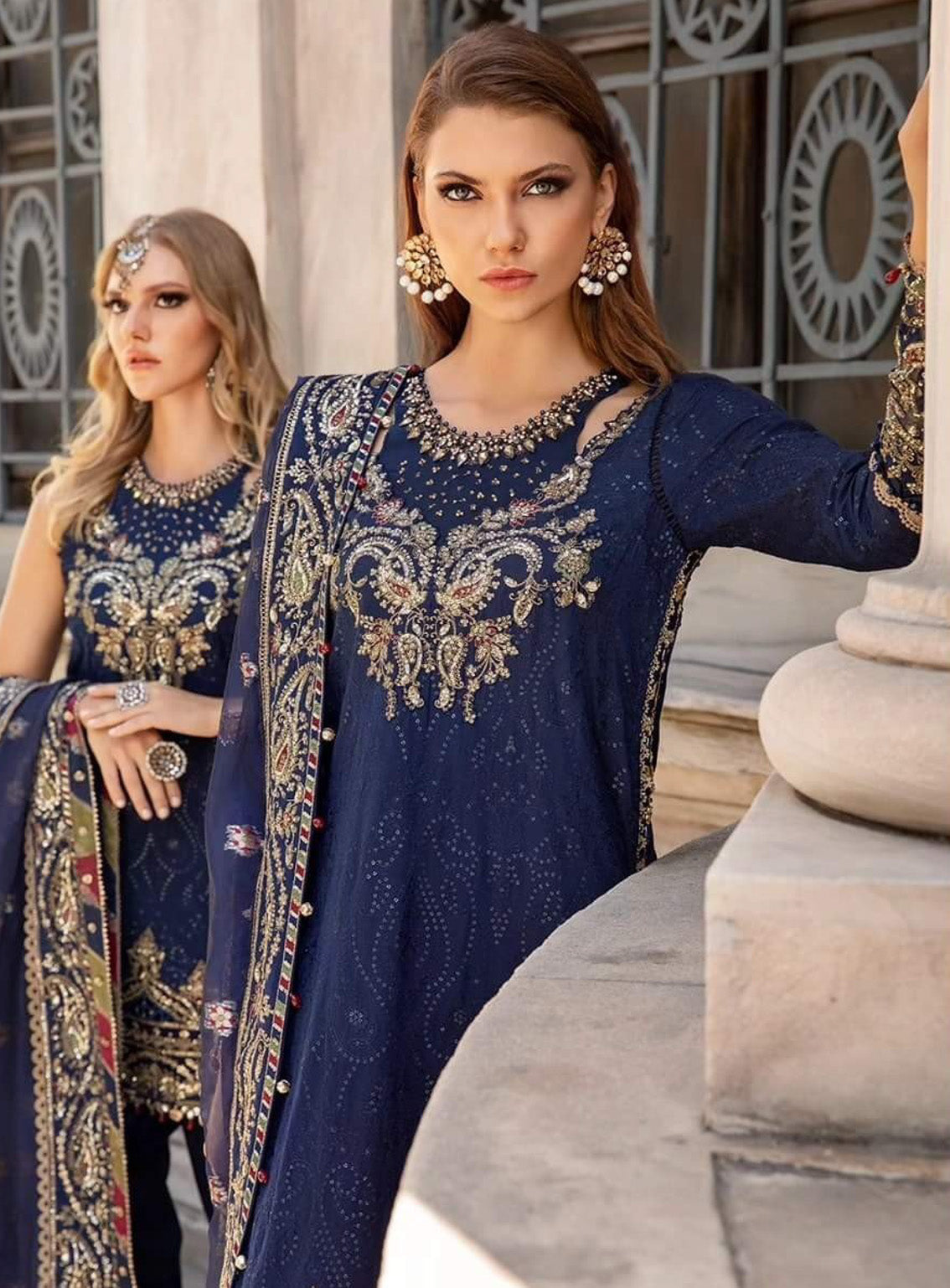 Sateen By Maria B Embroidered Cotton Satin 3 Piece Unstitched Suit MB24S CST-804 Sateen By Maria B Embroidered Cotton Satin 3 Piece Unstitched Suit MB24S CST-804