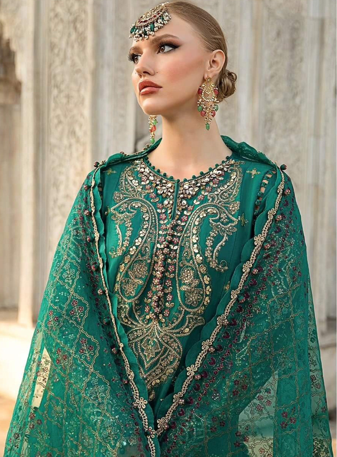 Sateen By Maria B Embroidered Cotton Satin 3 Piece Unstitched Suit MB24S CST-805 Sateen By Maria B Embroidered Cotton Satin 3 Piece Unstitched Suit MB24S CST-805