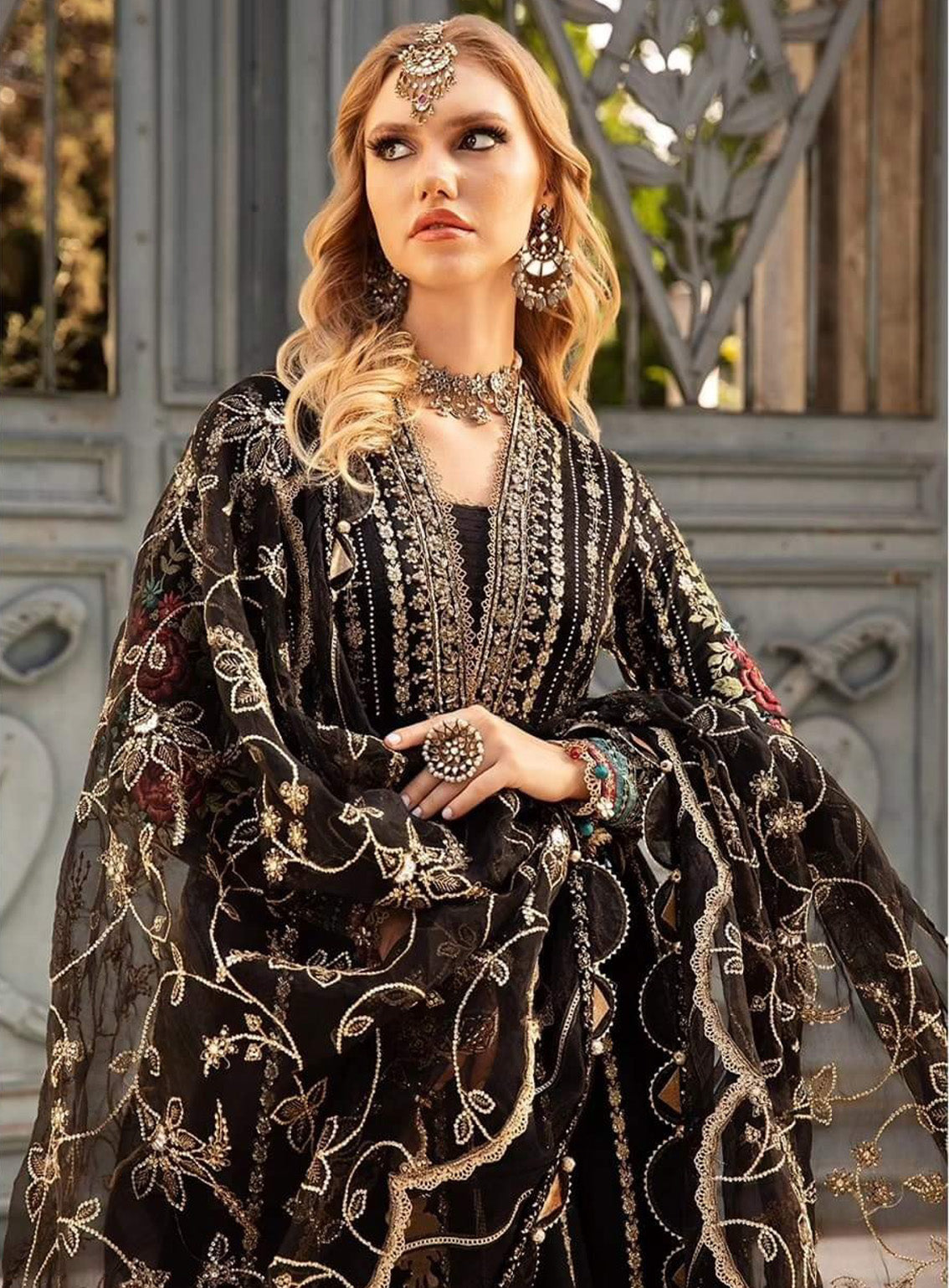 Sateen By Maria B Embroidered Cotton Satin 3 Piece Unstitched Suit MB24S CST-806 Sateen By Maria B Embroidered Cotton Satin 3 Piece Unstitched Suit MB24S CST-806