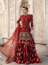 Sateen By Maria B Embroidered Cotton Satin 3 Piece Unstitched Suit MB24S CST-807
