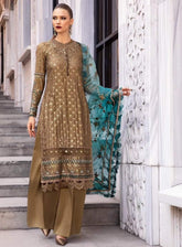 Sateen By Maria B Embroidered Cotton Satin 3 Piece Unstitched Suit MB24S CST-808
