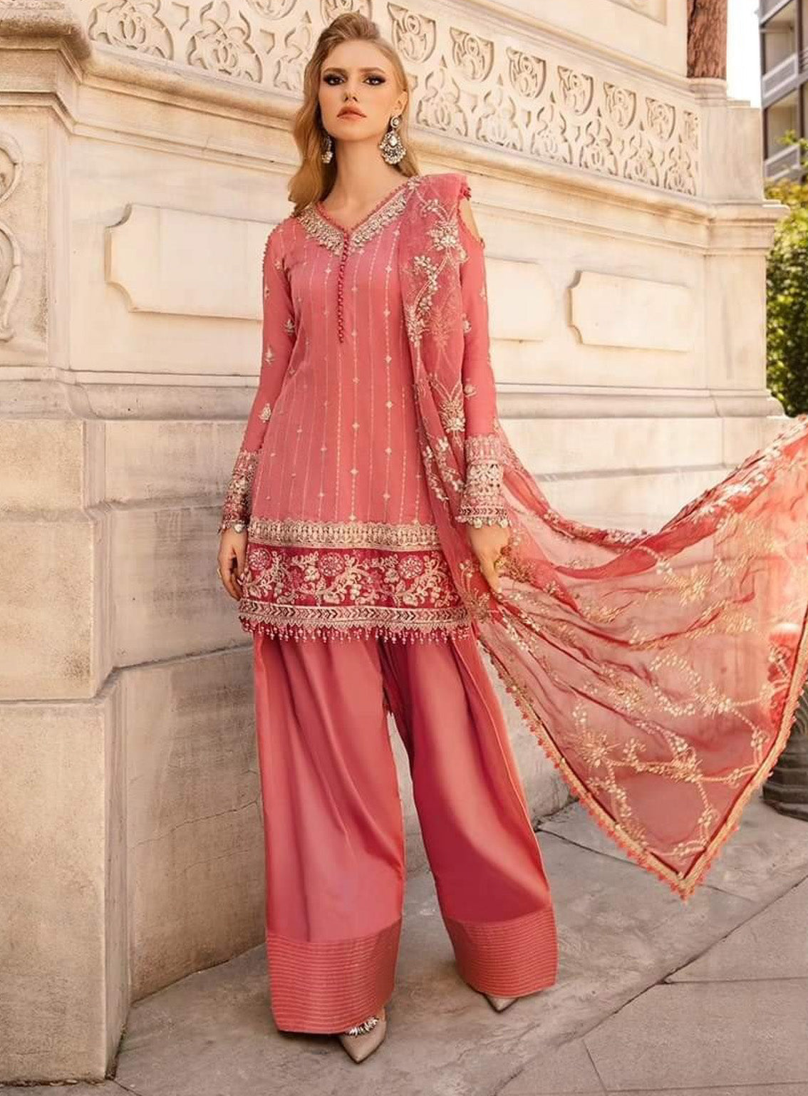 Sateen By Maria B Embroidered Cotton Satin 3 Piece Unstitched Suit MB24S CST-809 Sateen By Maria B Embroidered Cotton Satin 3 Piece Unstitched Suit MB24S CST-809