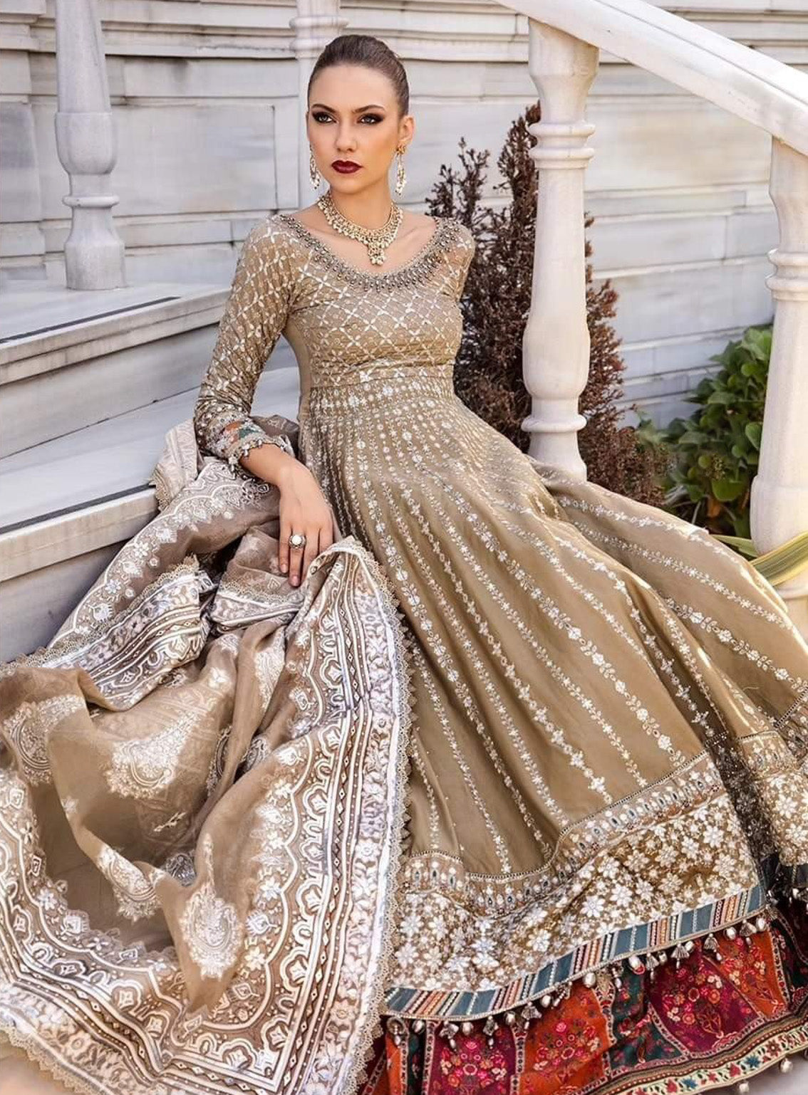 Sateen By Maria B Embroidered Cotton Satin 3 Piece Unstitched Suit MB24S CST-810 Sateen By Maria B Embroidered Cotton Satin 3 Piece Unstitched Suit MB24S CST-810