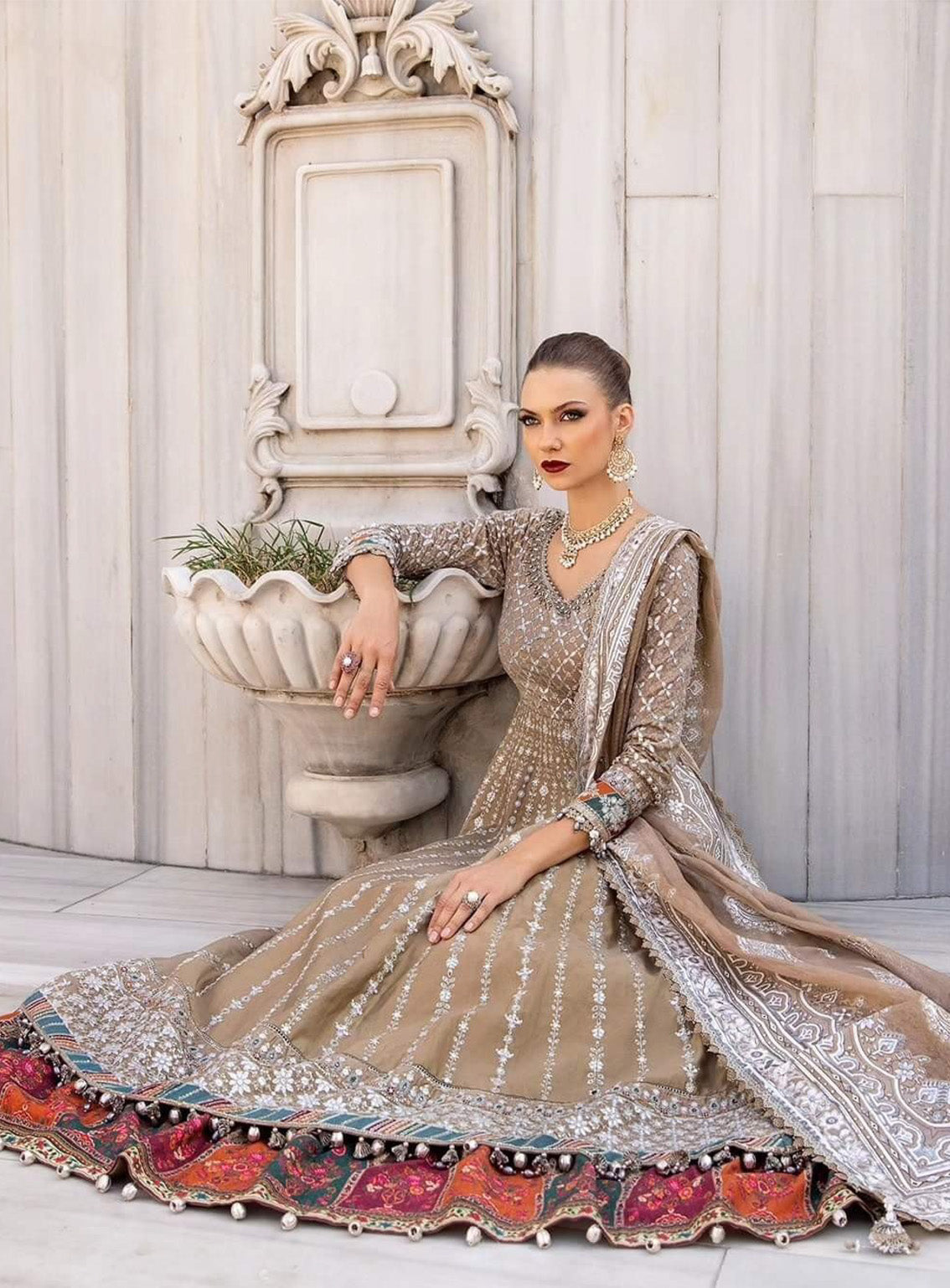 Sateen By Maria B Embroidered Cotton Satin 3 Piece Unstitched Suit MB24S CST-810 Sateen By Maria B Embroidered Cotton Satin 3 Piece Unstitched Suit MB24S CST-810