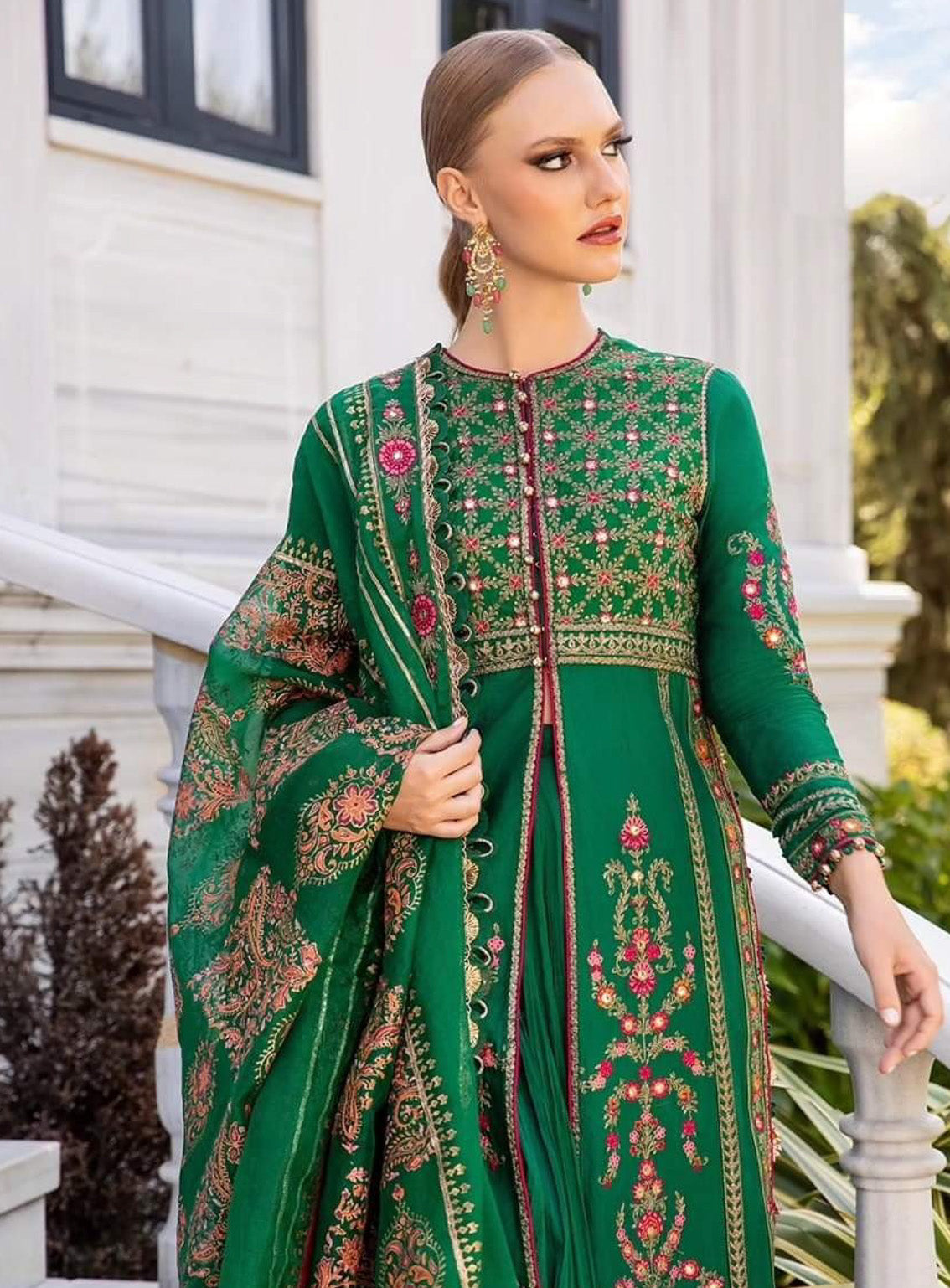 Sateen By Maria B Embroidered Cotton Satin 3 Piece Unstitched Suit MB24S CST-811 Sateen By Maria B Embroidered Cotton Satin 3 Piece Unstitched Suit MB24S CST-811