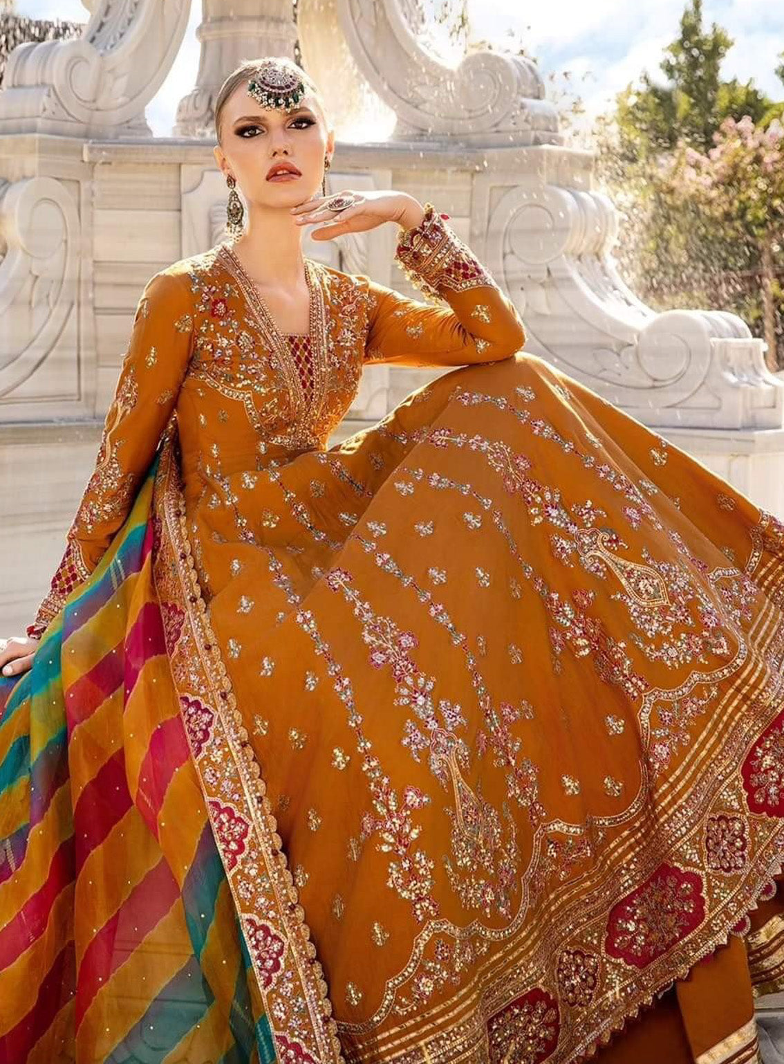 Sateen By Maria B Embroidered Cotton Satin 3 Piece Unstitched Suit MB24S CST-812 Sateen By Maria B Embroidered Cotton Satin 3 Piece Unstitched Suit MB24S CST-812