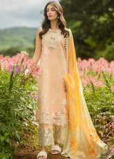 Secret Garden By Mushq Embroidered Lawn 3 Piece Unstitched Suit MQ25SG D-01B MOONLIT PETALS