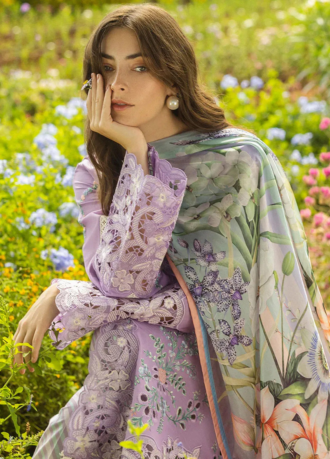 Secret Garden By Mushq Embroidered Lawn 3 Piece Unstitched Suit MQ25SG D-03A PIXIES BLOSSOM Secret Garden By Mushq Embroidered Lawn 3 Piece Unstitched Suit MQ25SG D-03A PIXIES BLOSSOM