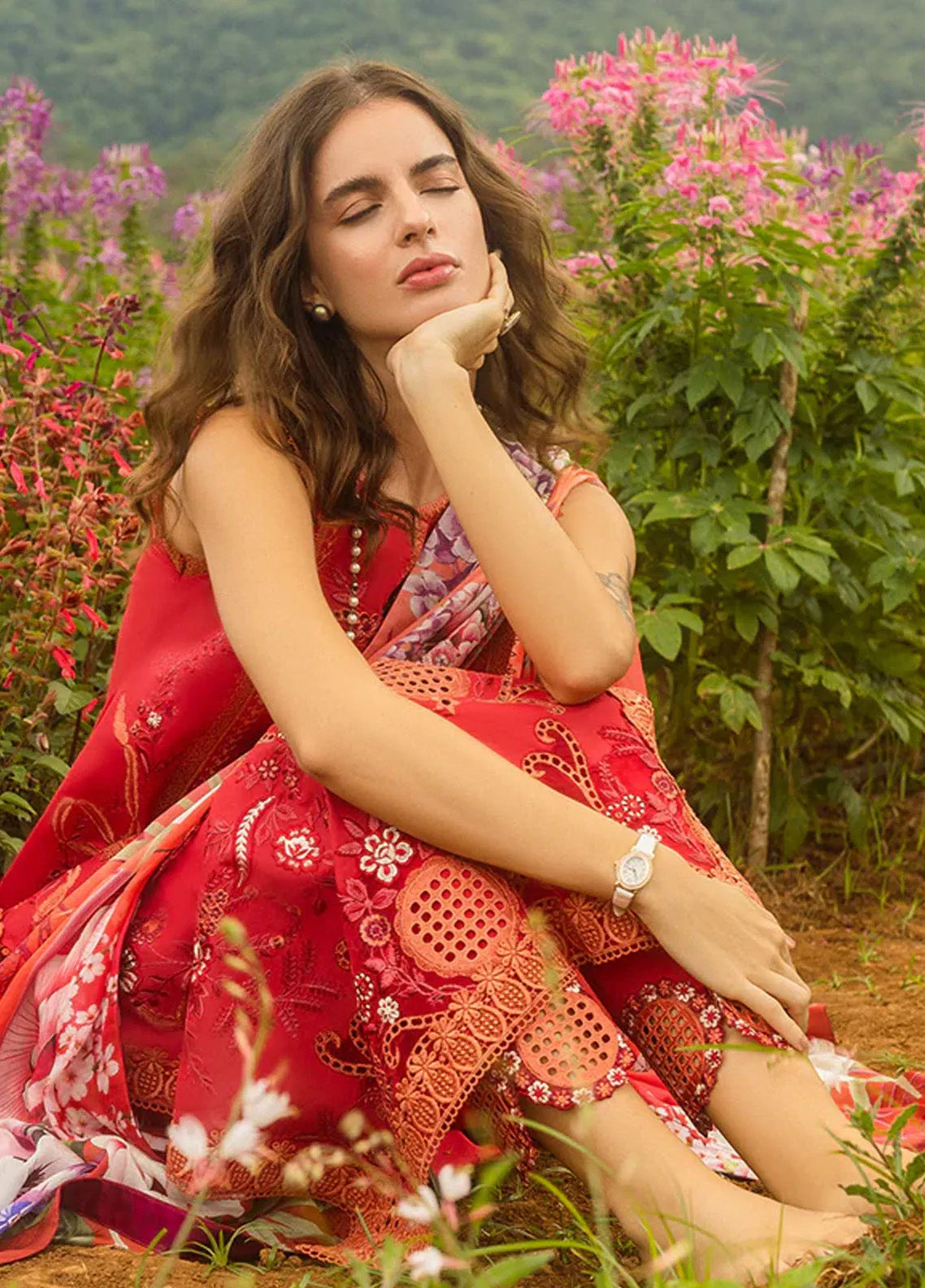 Secret Garden By Mushq Embroidered Lawn 3 Piece Unstitched Suit MQ25SG D-04B WANDERLUST BLOOMS Secret Garden By Mushq Embroidered Lawn 3 Piece Unstitched Suit MQ25SG D-04B WANDERLUST BLOOMS