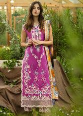 Secret Garden By Mushq Embroidered Lawn 3 Piece Unstitched Suit MQ25SG D-05A MYSTIC ROSE