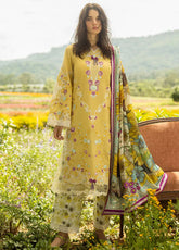 Secret Garden By Mushq Embroidered Lawn 3 Piece Unstitched Suit MQ25SG D-05B FADED SUNFLOWER