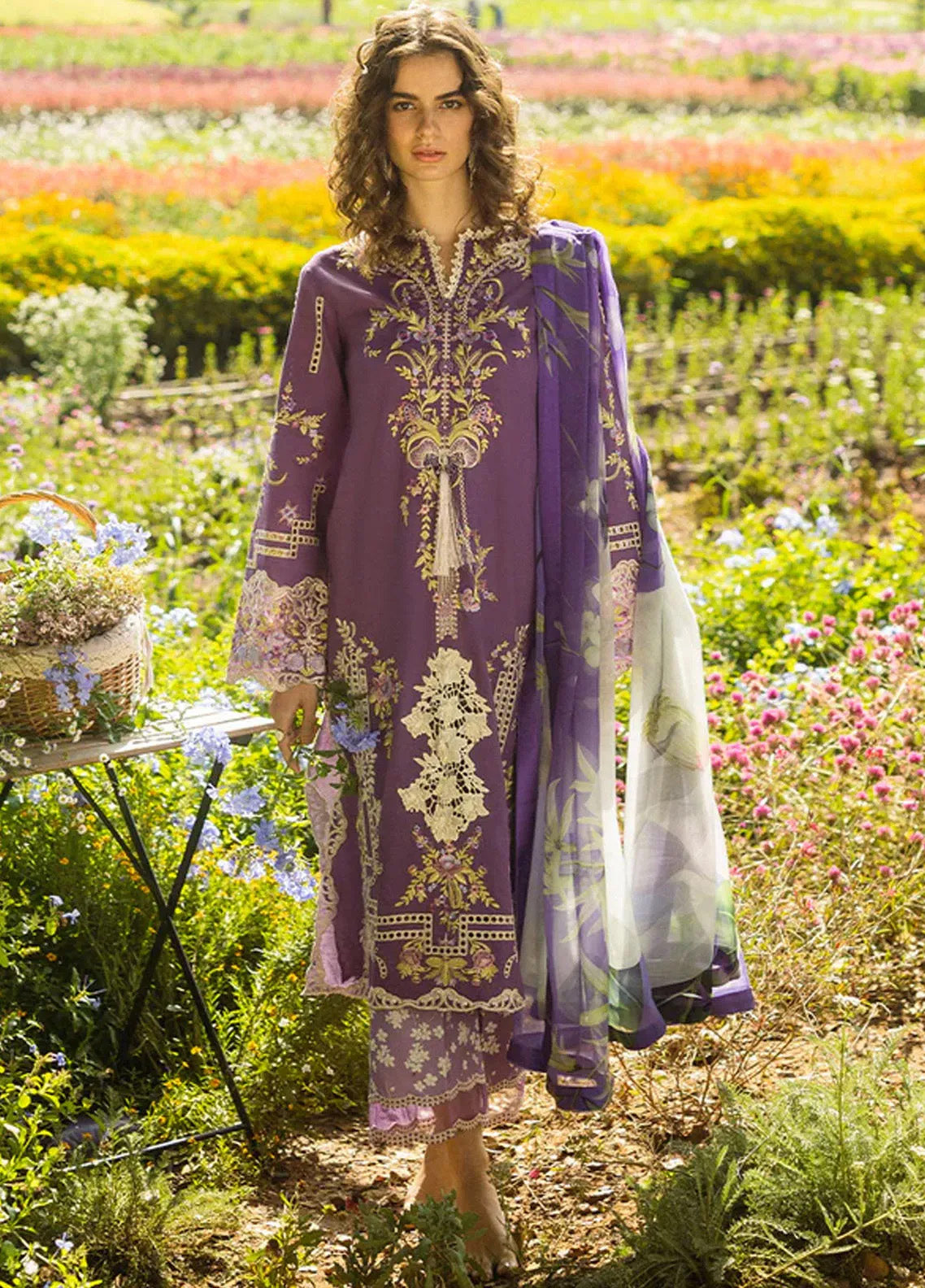 Secret Garden By Mushq Embroidered Lawn 3 Piece Unstitched Suit MQ25SG D-06B CELESTIAL BLOOM Secret Garden By Mushq Embroidered Lawn 3 Piece Unstitched Suit MQ25SG D-06B CELESTIAL BLOOM