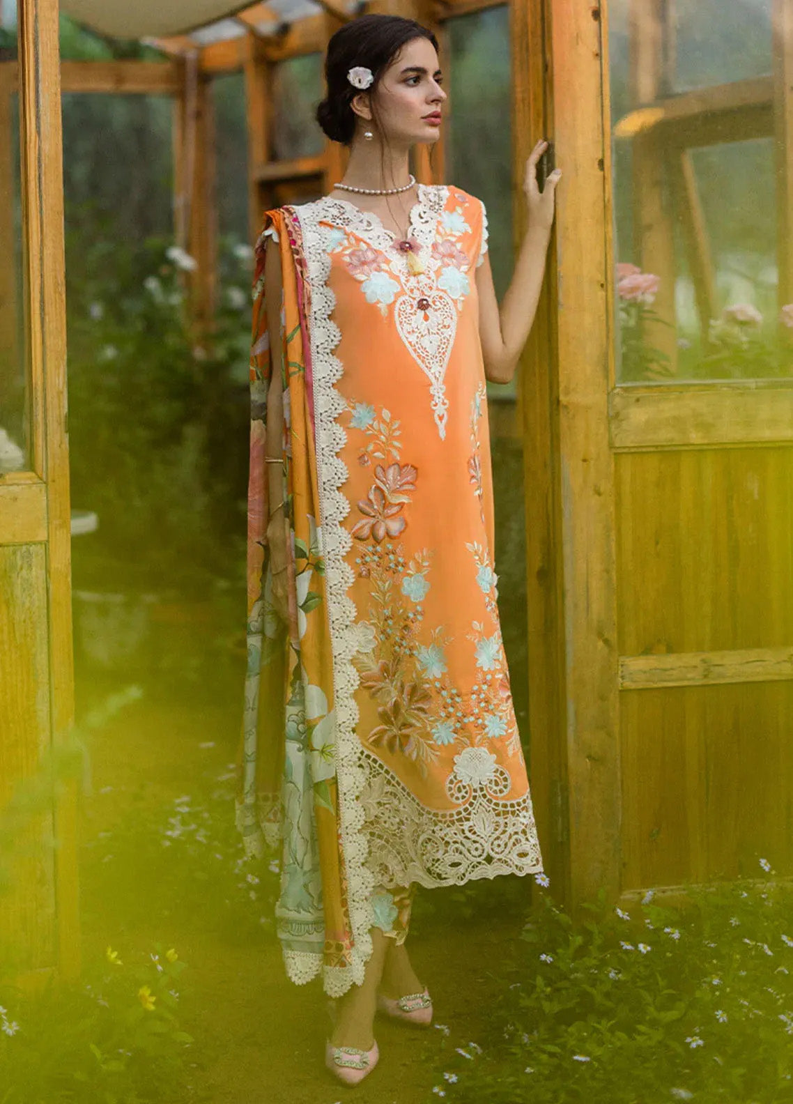 Secret Garden By Mushq Embroidered Lawn 3 Piece Unstitched Suit MQ25SG D-07B SILENT PETALS Secret Garden By Mushq Embroidered Lawn 3 Piece Unstitched Suit MQ25SG D-07B SILENT PETALS