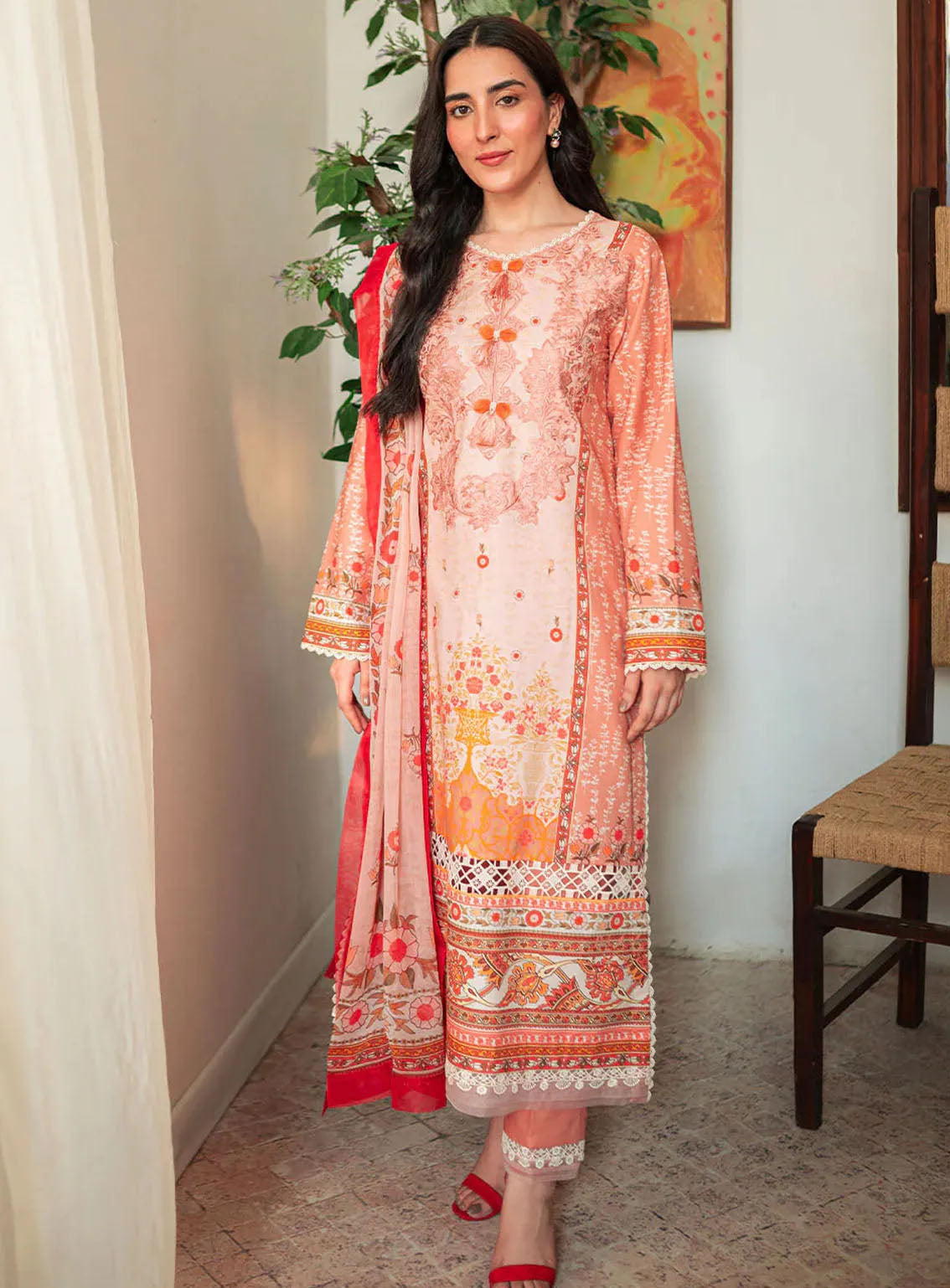 Selene By Roheenaz Embroidered Cambric 3 Piece Unstitched Suit RNZ24S RNP-02B EZRA Selene By Roheenaz Embroidered Cambric 3 Piece Unstitched Suit RNZ24S RNP-02B EZRA