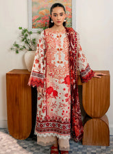 Selene By Roheenaz Embroidered Cambric 3 Piece Unstitched Suit RNZ24S RNP-03A RUSSET