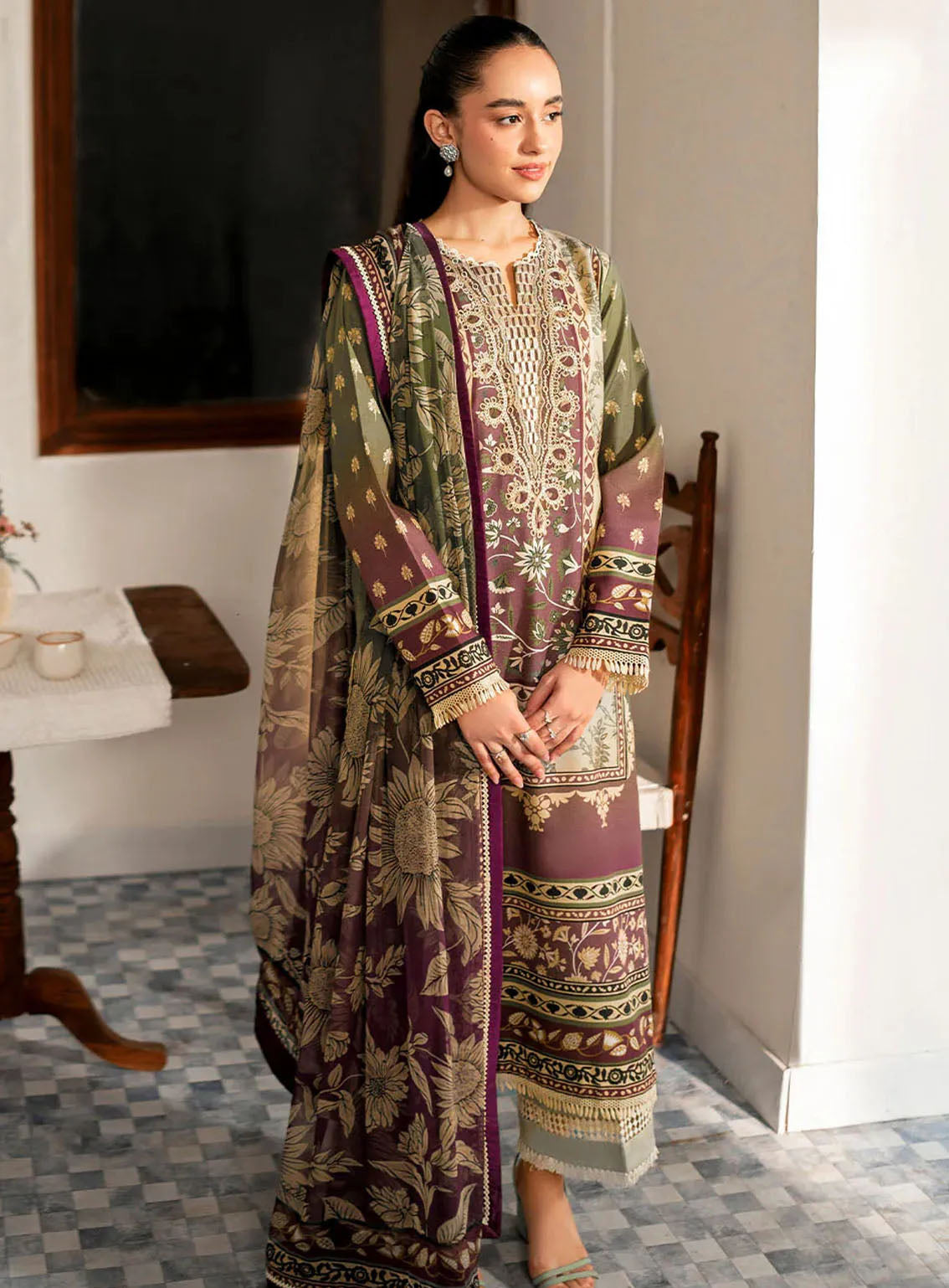 Selene By Roheenaz Embroidered Cambric 3 Piece Unstitched Suit RNZ24S RNP-04A ENOLA Selene By Roheenaz Embroidered Cambric 3 Piece Unstitched Suit RNZ24S RNP-04A ENOLA