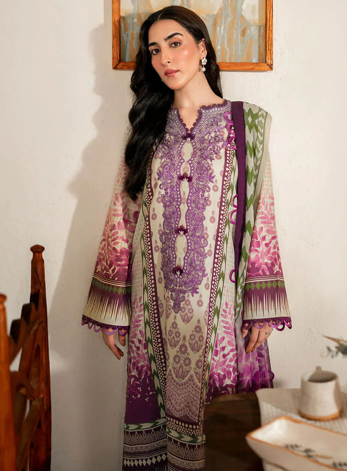 Selene By Roheenaz Embroidered Cambric 3 Piece Unstitched Suit RNZ24S RNP-05A SADIE Selene By Roheenaz Embroidered Cambric 3 Piece Unstitched Suit RNZ24S RNP-05A SADIE