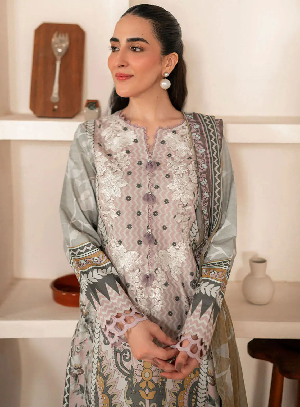 Selene By Roheenaz Embroidered Cambric 3 Piece Unstitched Suit RNZ24S RNP-08A AUTUMNAL Selene By Roheenaz Embroidered Cambric 3 Piece Unstitched Suit RNZ24S RNP-08A AUTUMNAL