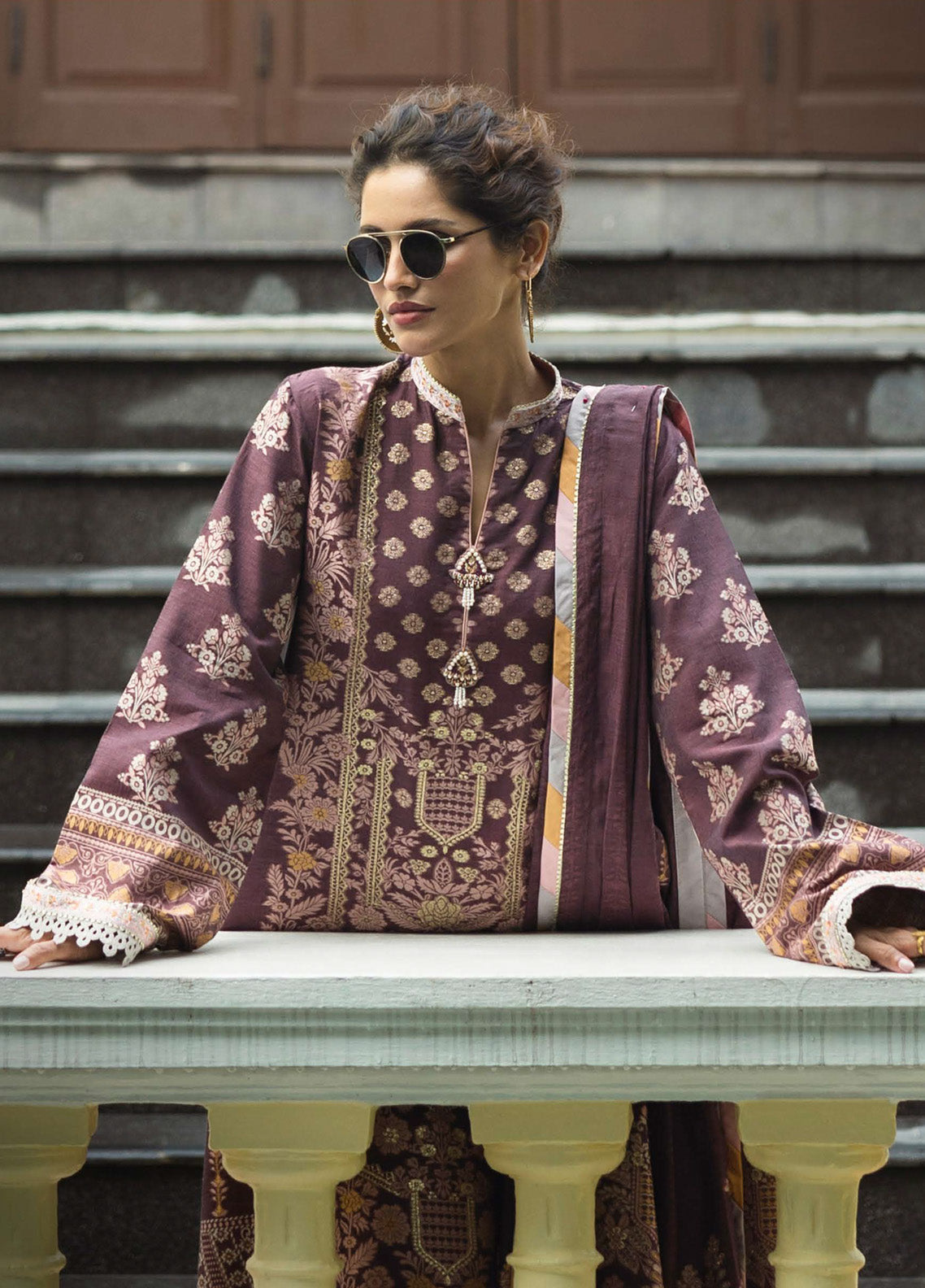 Seraph By Mushq Jacquard Embroidered Lawn 3 Piece Unstitched Suit MQ25SJL D-07 NARISSA Seraph By Mushq Jacquard Embroidered Lawn 3 Piece Unstitched Suit MQ25SJL D-07 NARISSA