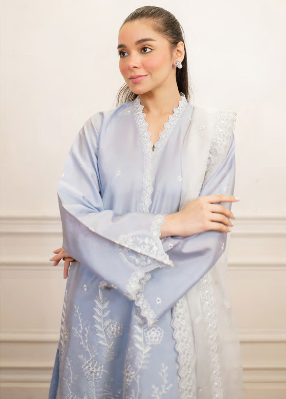 Serene Elegance By LSM Lakhany Embroidered Cotton Net 3 Piece Stitched Suit LSM24SE LG-IZ-0222 Serene Elegance By LSM Lakhany Embroidered Cotton Net 3 Piece Stitched Suit LSM24SE LG-IZ-0222