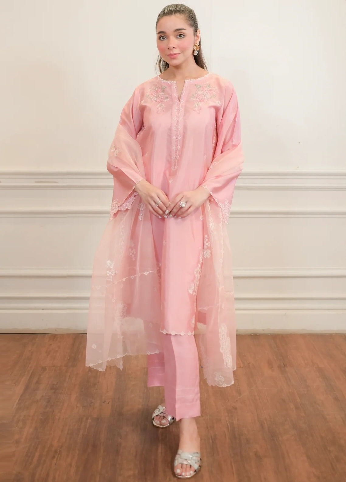 Serene Elegance By LSM Lakhany Embroidered Cotton Net 3 Piece Stitched Suit LSM24SE LG-IZ-0223 Serene Elegance By LSM Lakhany Embroidered Cotton Net 3 Piece Stitched Suit LSM24SE LG-IZ-0223