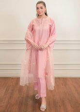 Serene Elegance By LSM Lakhany Embroidered Cotton Net 3 Piece Stitched Suit LSM24SE LG-IZ-0223