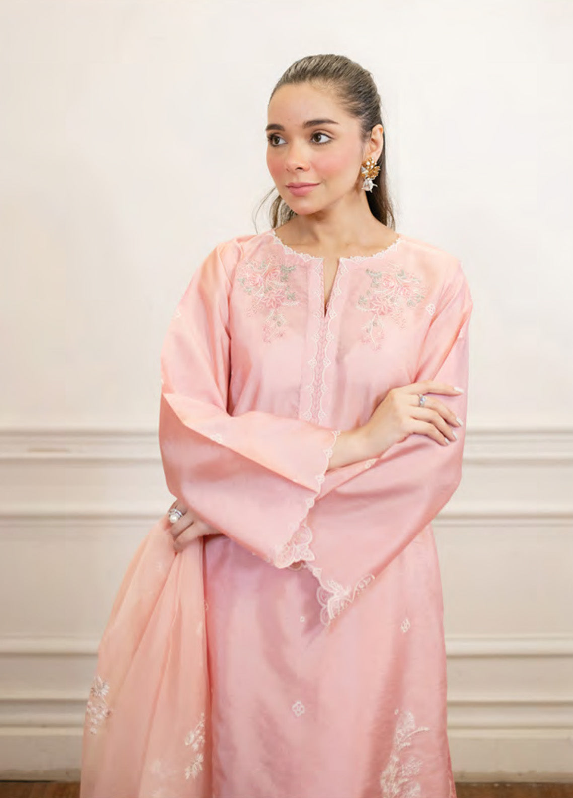 Serene Elegance By LSM Lakhany Embroidered Cotton Net 3 Piece Stitched Suit LSM24SE LG-IZ-0223 Serene Elegance By LSM Lakhany Embroidered Cotton Net 3 Piece Stitched Suit LSM24SE LG-IZ-0223