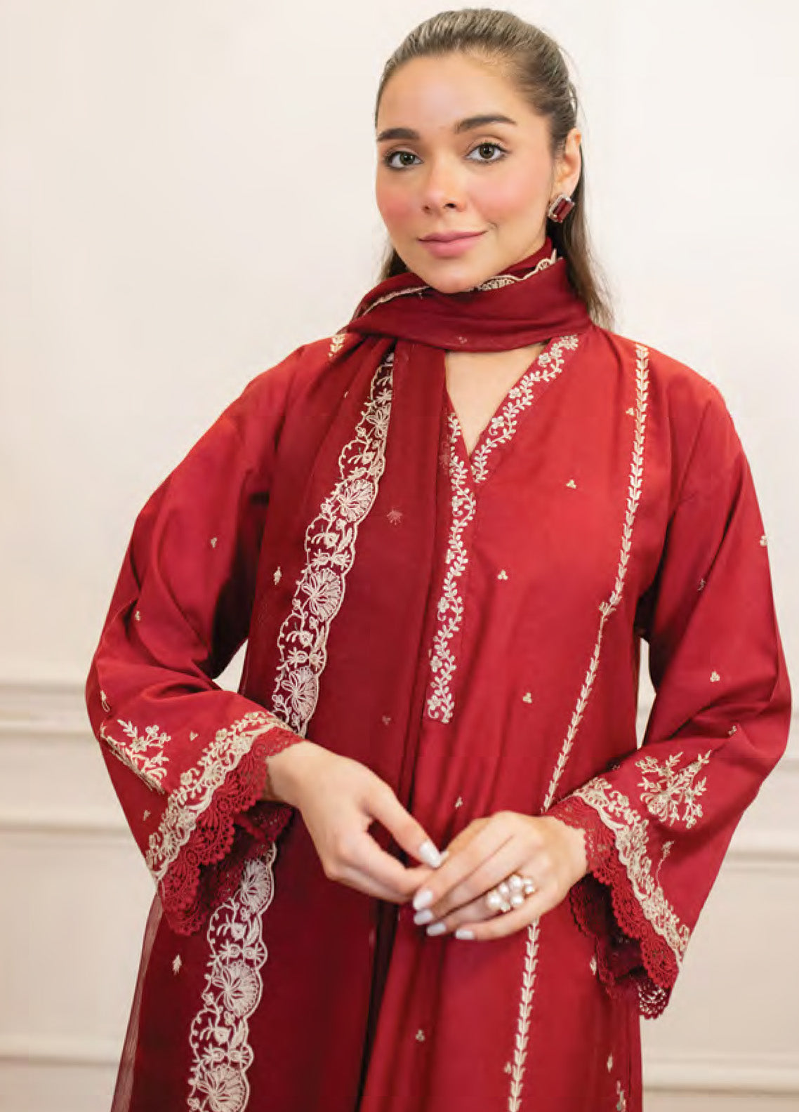 Serene Elegance By LSM Lakhany Embroidered Cotton Net 3 Piece Stitched Suit LSM24SE LG-IZ-0266 Serene Elegance By LSM Lakhany Embroidered Cotton Net 3 Piece Stitched Suit LSM24SE LG-IZ-0266