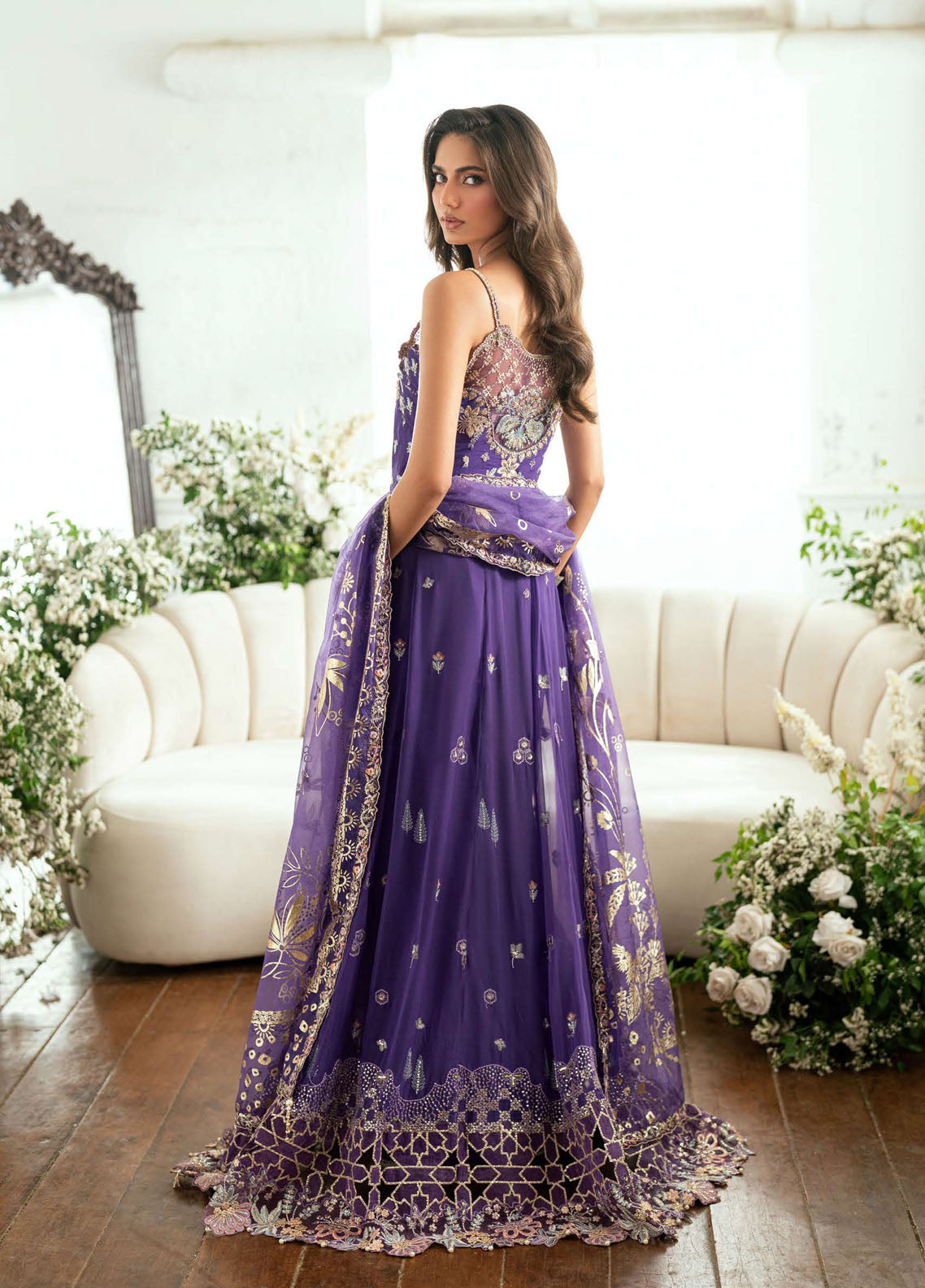 Shaam Shandar By Mushq Embroidered Chiffon 3 Piece Unstitched Suit MQ25SS D-01 TARA TAAL Shaam Shandar By Mushq Embroidered Chiffon 3 Piece Unstitched Suit MQ25SS D-01 TARA TAAL