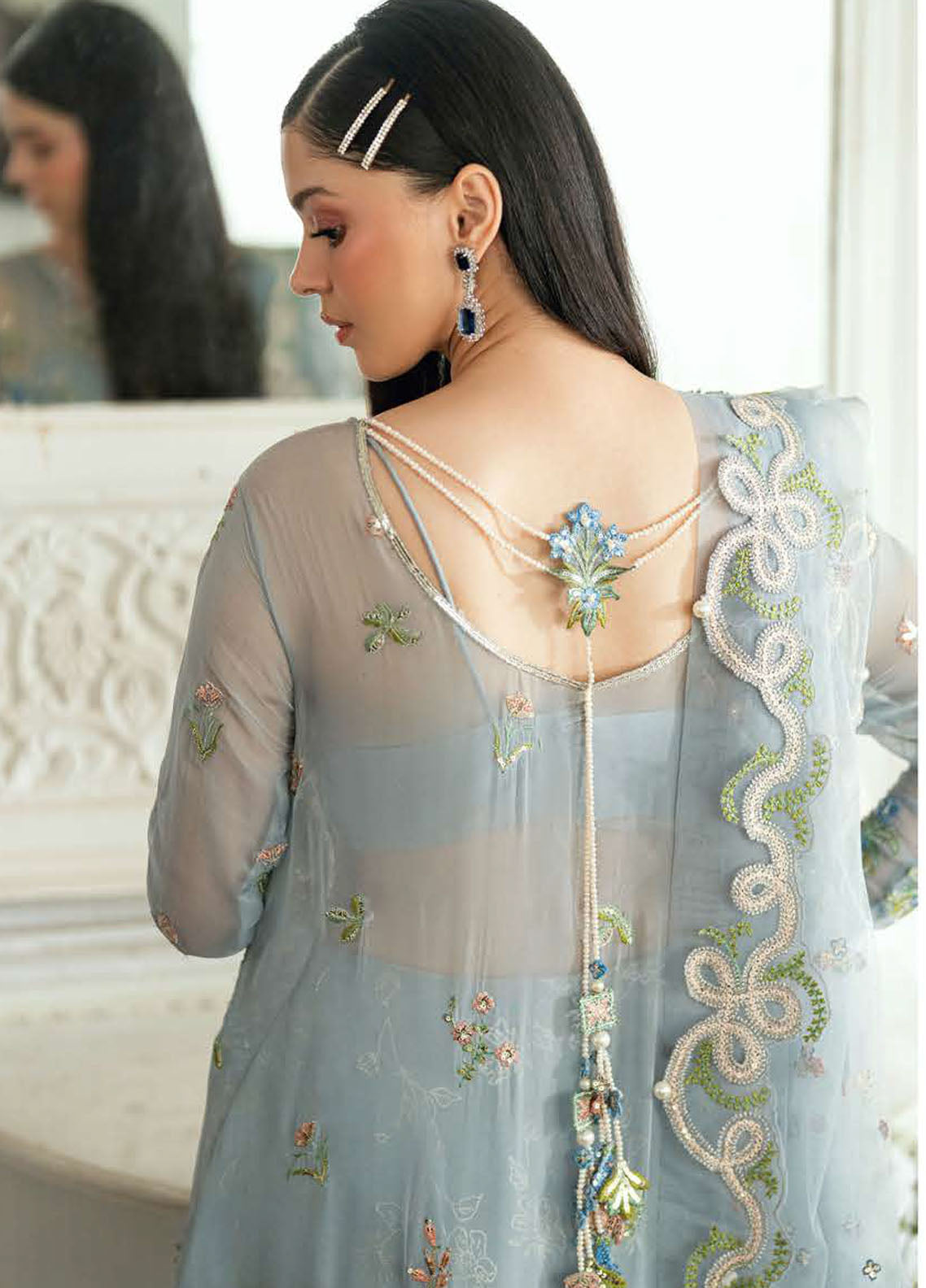 Shaam Shandar By Mushq Embroidered Chiffon 3 Piece Unstitched Suit MQ25SS D-05 JASHN-E-JAHANARA Shaam Shandar By Mushq Embroidered Chiffon 3 Piece Unstitched Suit MQ25SS D-05 JASHN-E-JAHANARA