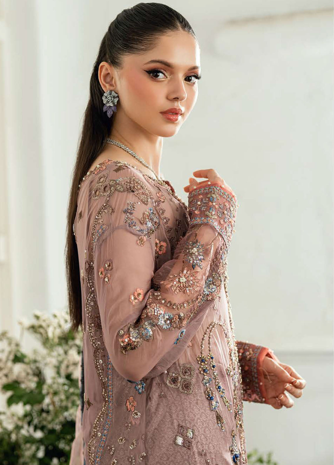 Shaam Shandar By Mushq Embroidered Chiffon 3 Piece Unstitched Suit MQ25SS D-09 ROOP RANGOLI Shaam Shandar By Mushq Embroidered Chiffon 3 Piece Unstitched Suit MQ25SS D-09 ROOP RANGOLI