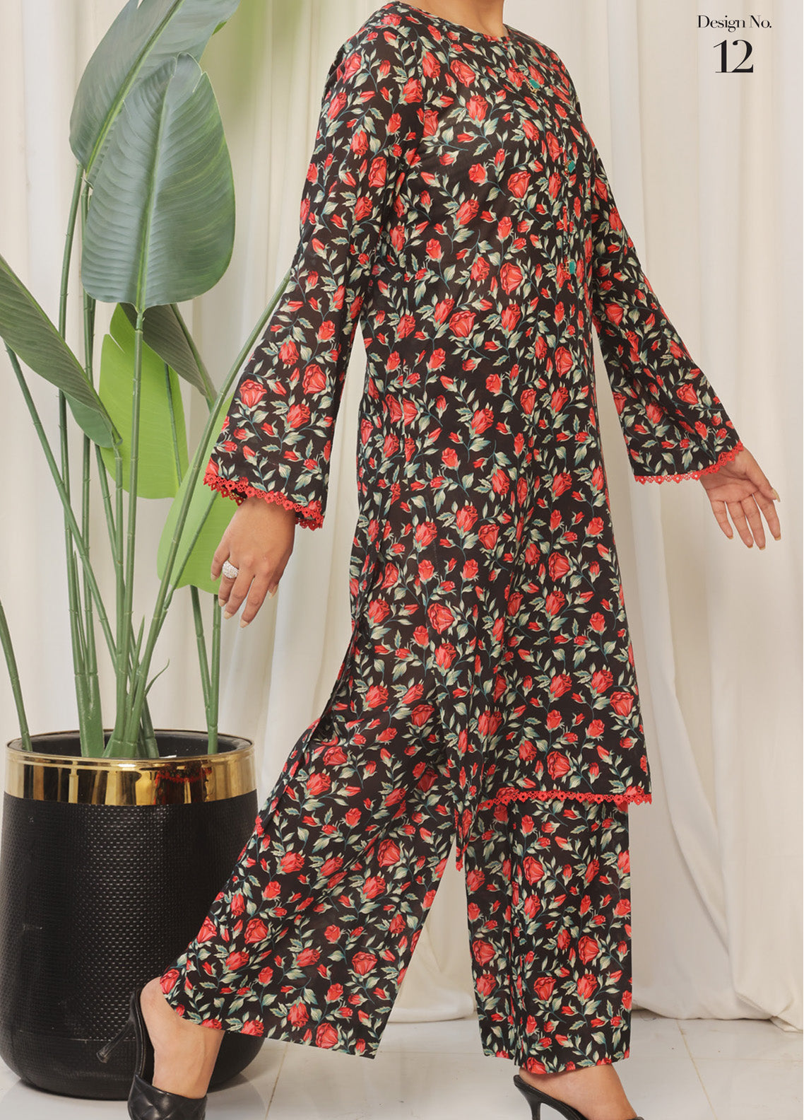 Shabnam By Aizal Printed Lawn 2 Piece Unstitched Suit AL25SPC D-12 Shabnam By Aizal Printed Lawn 2 Piece Unstitched Suit AL25SPC D-12