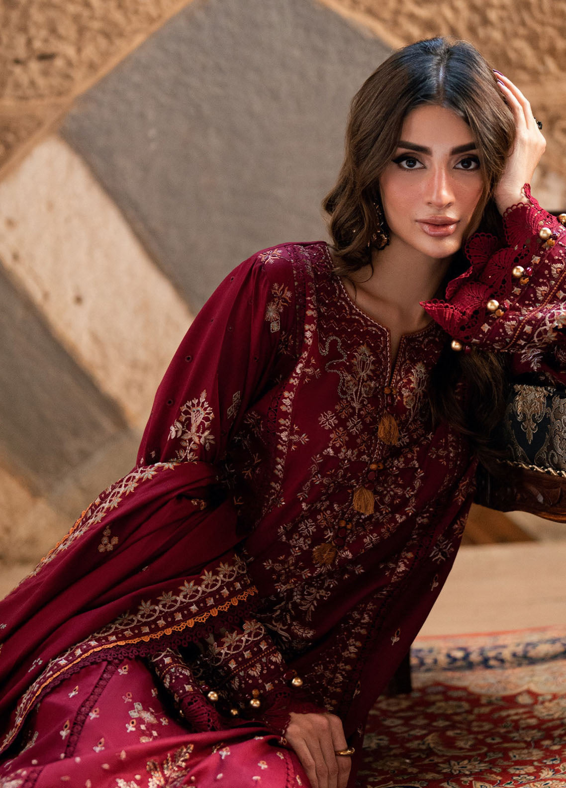 Shades Of Winter By Florent Embroidered Twill Marina 3 Piece Unstitched Suit FL25SOW D-1B Shades Of Winter By Florent Embroidered Twill Marina 3 Piece Unstitched Suit FL25SOW D-1B