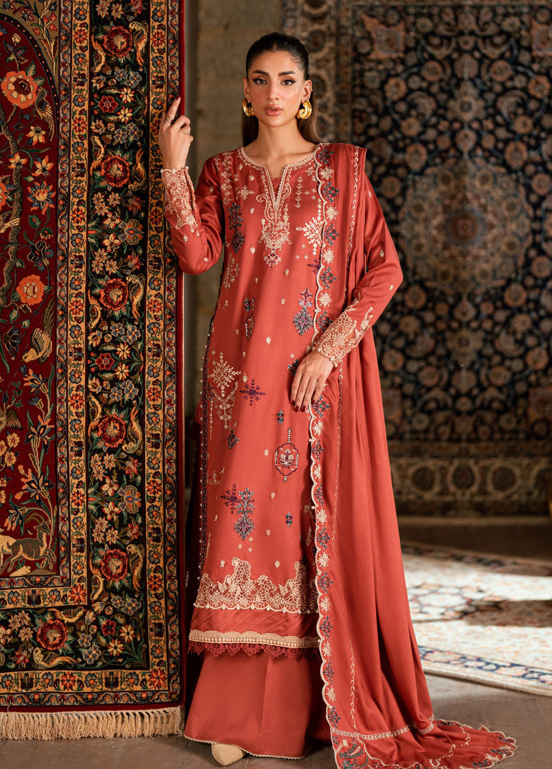 Shades Of Winter By Florent Embroidered Twill Marina 3 Piece Unstitched Suit FL25SOW D-2A Shades Of Winter By Florent Embroidered Twill Marina 3 Piece Unstitched Suit FL25SOW D-2A
