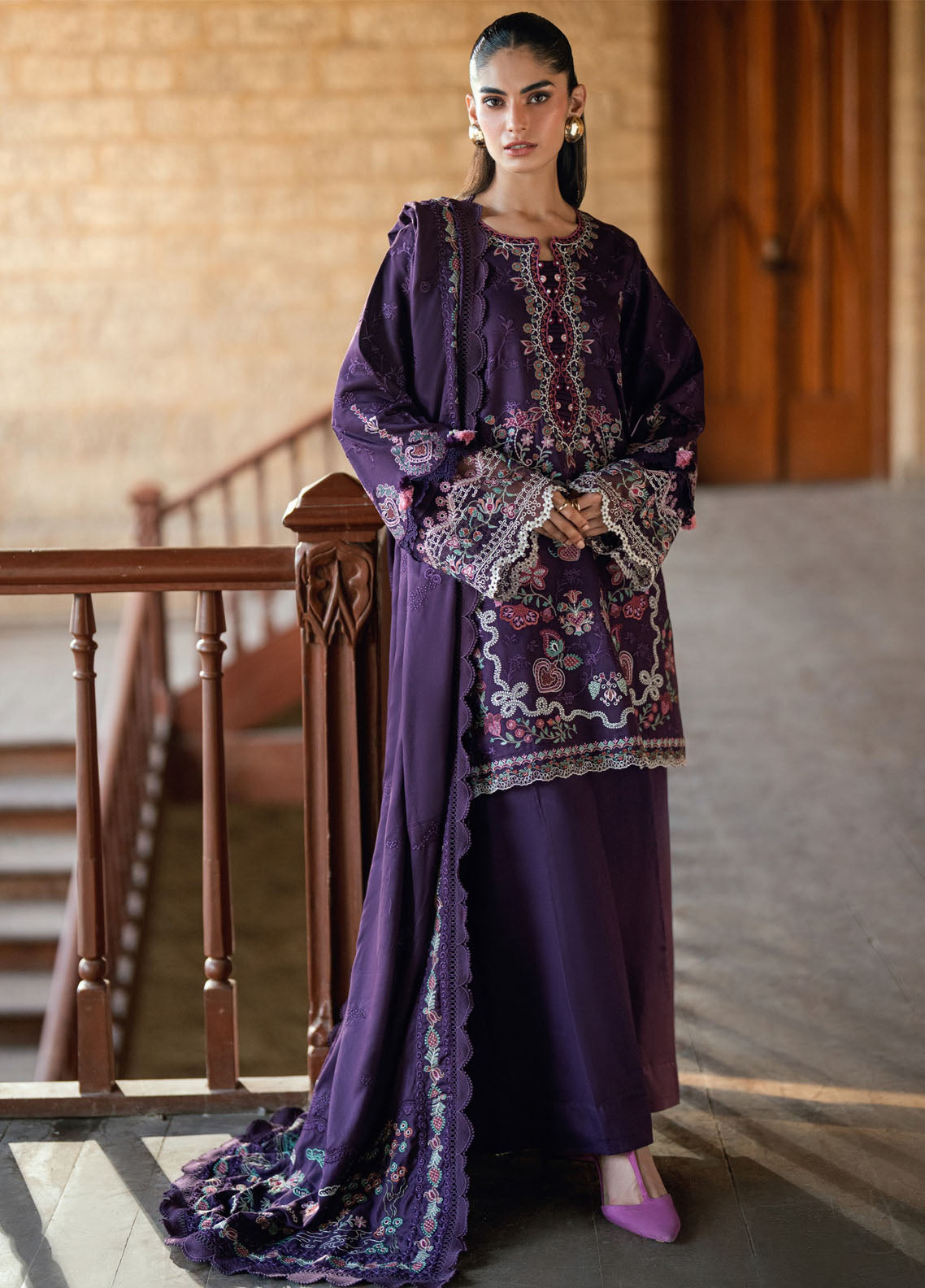 Shades Of Winter By Florent Embroidered Twill Marina 3 Piece Unstitched Suit FL25SOW D-7A Shades Of Winter By Florent Embroidered Twill Marina 3 Piece Unstitched Suit FL25SOW D-7A