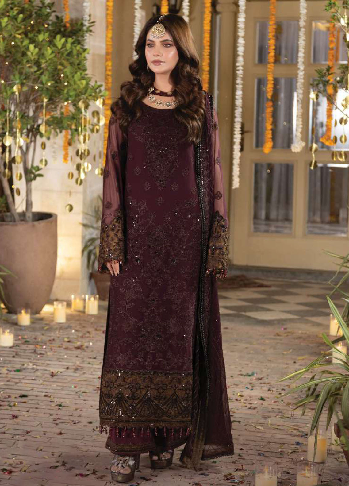 Shagun By Imrozia Premium Embroidered Chiffon 3 Piece Unstitched Suit IM25S D-M-106 MAHVEEN Shagun By Imrozia Premium Embroidered Chiffon 3 Piece Unstitched Suit IM25S D-M-106 MAHVEEN