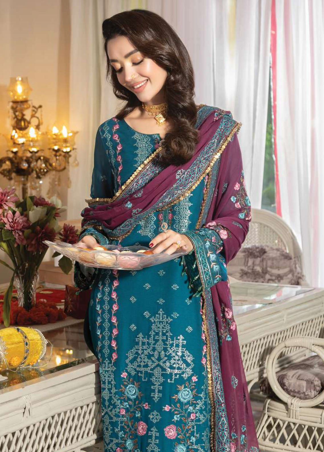 Shagun By Imrozia Premium Embroidered Chiffon 3 Piece Unstitched Suit IM25S D-M-110 HINAAYA Shagun By Imrozia Premium Embroidered Chiffon 3 Piece Unstitched Suit IM25S D-M-110 HINAAYA