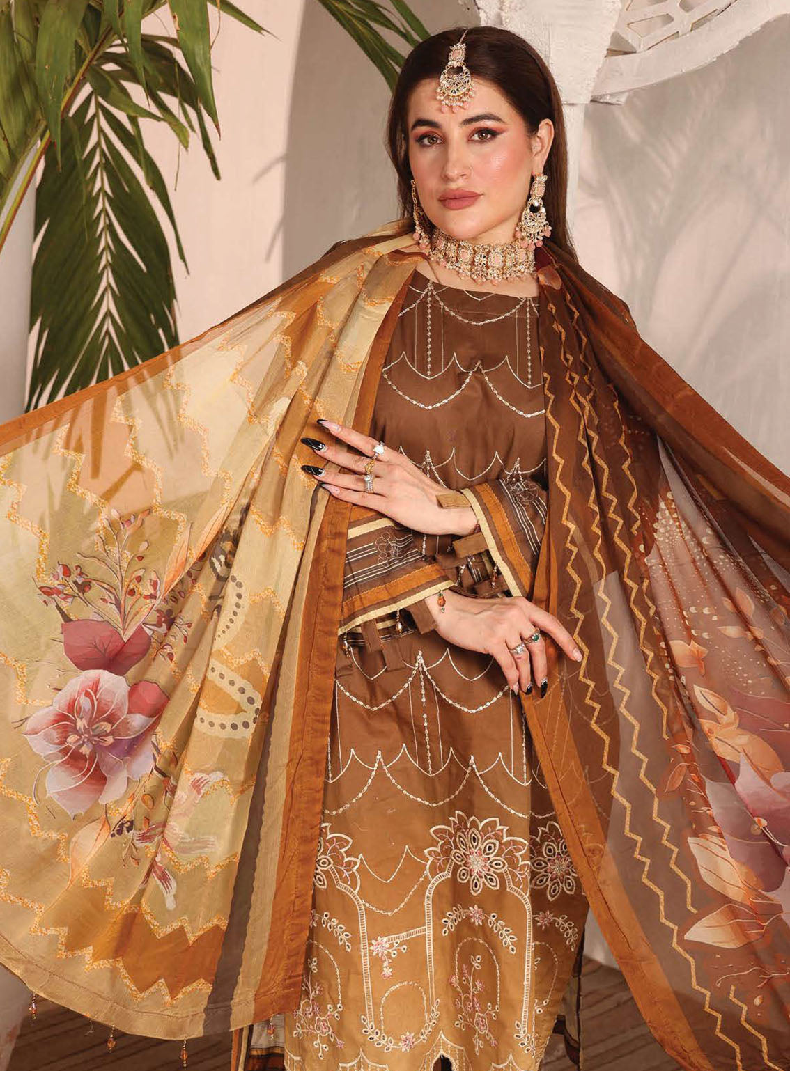 Shahkar By Schick Exclusive Embroidered Lawn 3 Piece Unstitched Suit SDH24SE D-06 Shahkar By Schick Exclusive Embroidered Lawn 3 Piece Unstitched Suit SDH24SE D-06