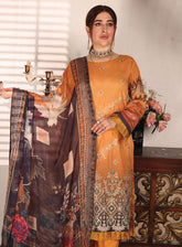 Shahkar By Schick Exclusive Embroidered Lawn 3 Piece Unstitched Suit SDH24SE D-08